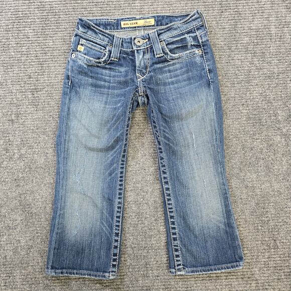 Big Star Denim - Big Star Sweet Womens 23 Blue Bootcut Ultra Low Rise Stretch Jeans